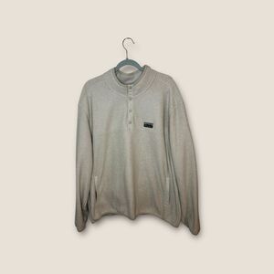 Eddie Bauer Men’s Quarter Snap T Fleece Pullover Oatmeal Size 2XL